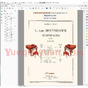 恩斯特保尔改编的贝多芬九首交响曲钢琴独奏版_钢琴曲谱教程电子书